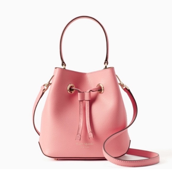 KATE SPADE ♠️  PINK & FLORAL BUCKET BAG - Picture 1 of 7